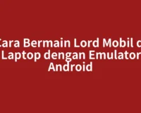 Cara Bermain Lord Mobil di Laptop dengan Emulator Android