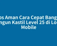 Tips Aman Cara Cepat Bangun Bangun Kastil Level 25 di Lords Mobile